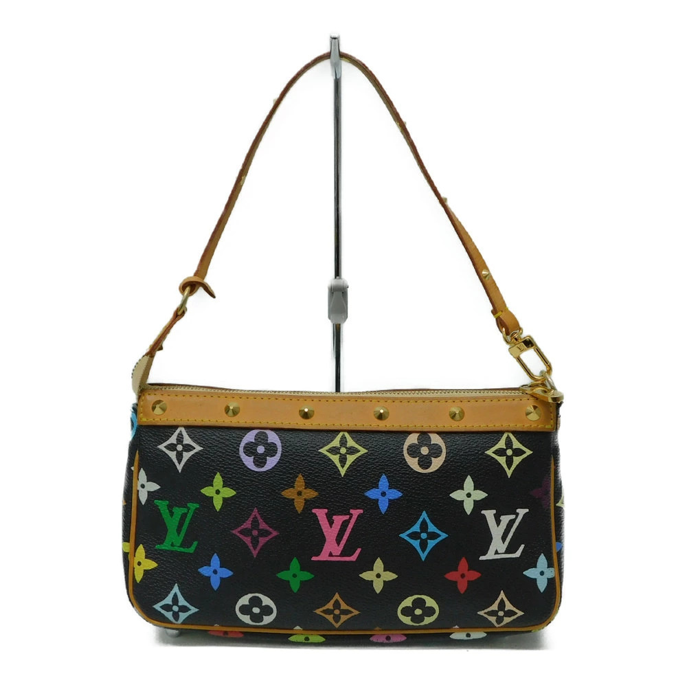 Louis Vuitton Monogram Multicolor Noir Black Pochette Handbag Accessoires Black